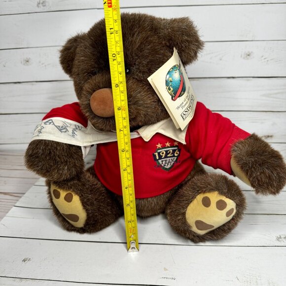 Gund Lands’ End Grizzly Grabinski Rugby Bear Plush 1994 w/ Original Box Vtg - Picture 11 of 13